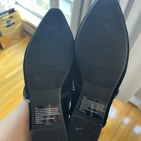 Velvet flats with sparkle - Picture 5 of 7